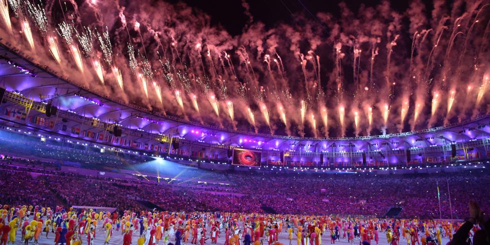 La ceremonia de inauguración de Río 20016 desde dentro en una foto hecha por Fred Marillaud