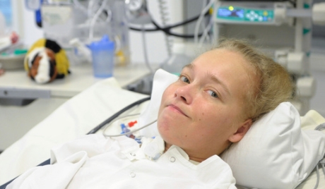 Skvortsova durante una de sus largas estancias en el hospital